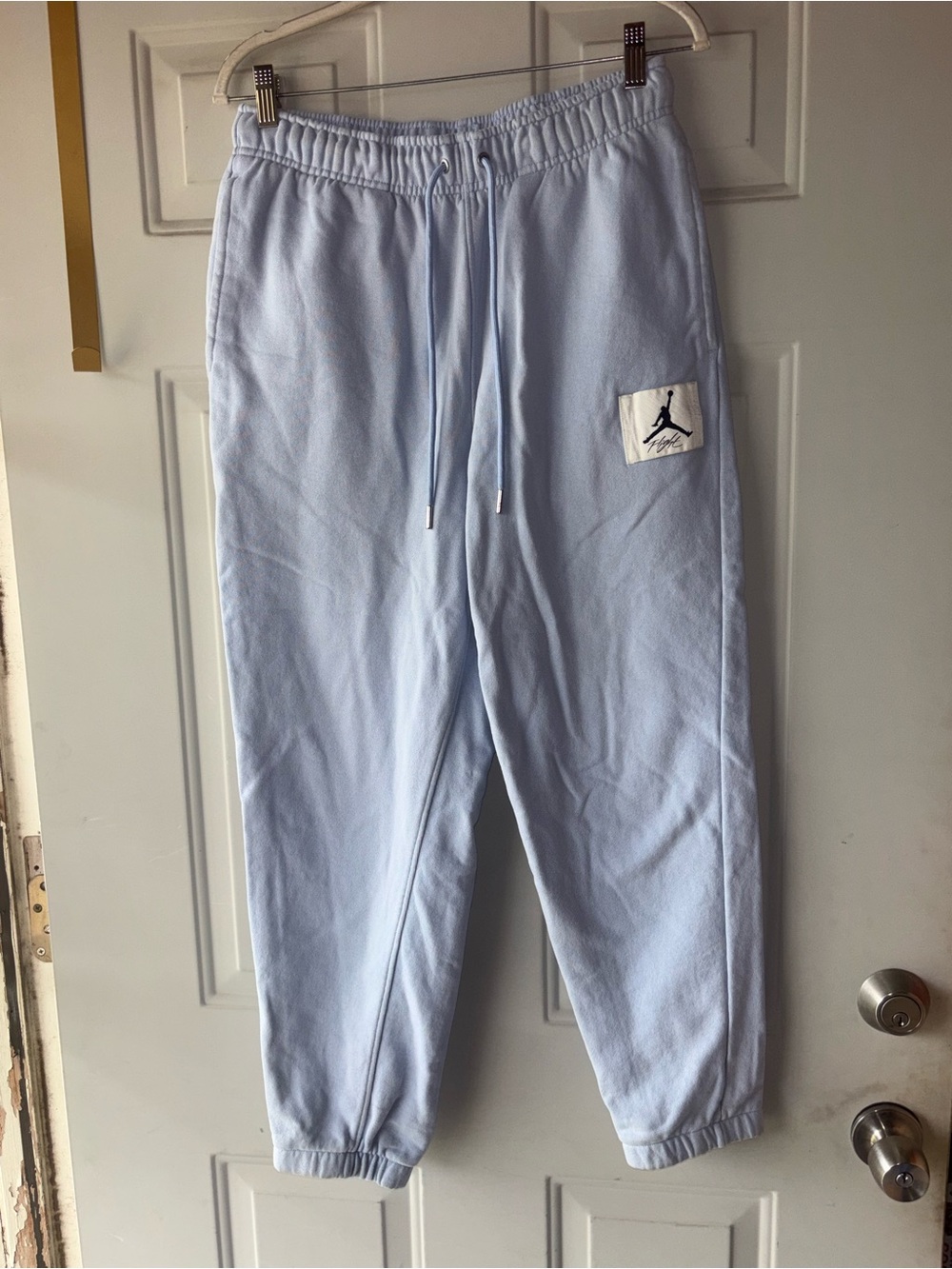 Jordan Take Flight light blue joggers sweatpants size M